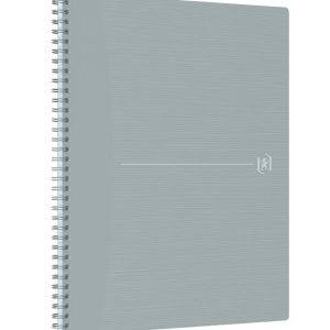 Caiet cu spirala, OXFORD Origins, A4+, 70 file-90g/mp, Scribzee, coperta PP gri deschis - dictando