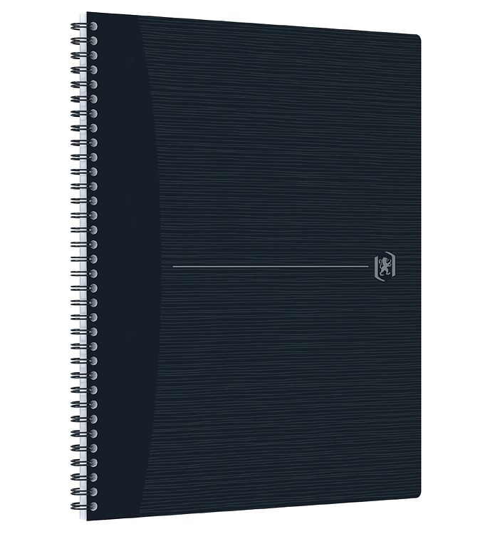 Caiet cu spirala, OXFORD Origins, A4+, 70 file-90g/mp, Scribzee, coperta PP neagra - dictando