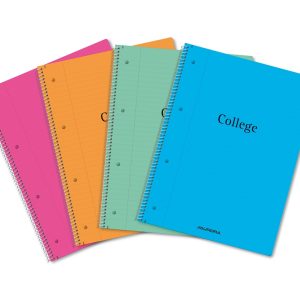 Caiet cu spirala, A4, 80 file - 70g/mp, 4 perf., coperta PP, AURORA College - dictando