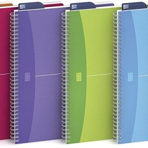 Caiet cu spirala, OXFORD Office MyColours, A4, 90 file - 90g/mp, Scribzee, coperta PP - dictando