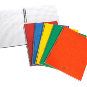 Caiet cu spirala, A5, 60 file - 80g/mp, coperti carton, AURORA Bur-o-Class - matematica