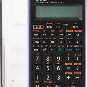 Calculator stiintific, 10 digits, 131 functii, 144 x 75 x 10 mm, SHARP EL-501TBWH - negru/violet