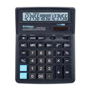 Calculator de birou, 16 digits, 193 x 143 x 38 mm, Donau Tech DT4161 - negru