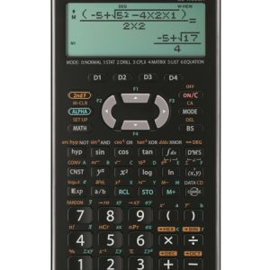 Calculator stiintific, 16 digits, 640 functii, 166x80x15 mm, dual power, SHARP EL-W506XSL-negru/argi
