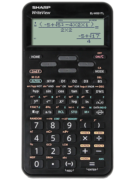 Calculator stiintific, 16 digits, 420 functii, 157x78x15 mm, SHARP EL-W531TLBBK - negru