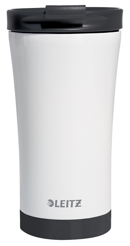 Cana pentru birou Leitz WOW, otel inoxidabil, 380 ml, negru