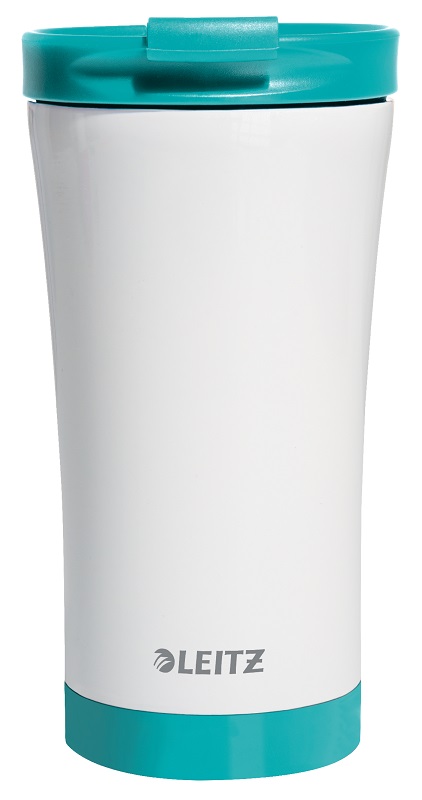 Cana pentru birou Leitz WOW, otel inoxidabil, 380 ml, turcoaz