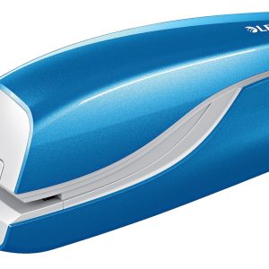Capsator electric LEITZ WOW NeXXt Series, cu baterii, 10 coli, 1000 capse e1 incluse, albastru