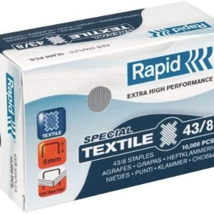 Capse Rapid Super Strong, 43/8 G, pentru textile, 10000/cutie