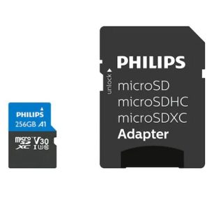 Card memorie Micro SDXC, cu adaptor SD, clasa 10, PHILIPS - 256GB