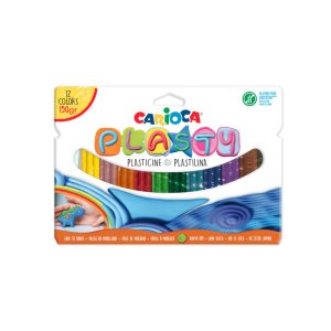 Plastelina fara gluten, 12.5 grame x 12 culori/cutie, CARIOCA Plasty