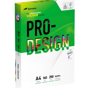 Carton A4, pentru print digital, Pro-Design, clasa A++, 160 gr./mp, 250 coli/top - alb