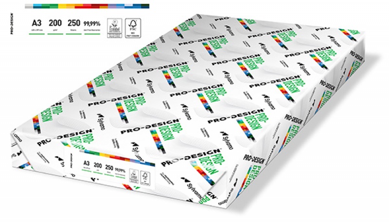 Carton A3, pentru print digital, Pro-Design, clasa A++, 200 gr./mp, 250 coli/top - alb