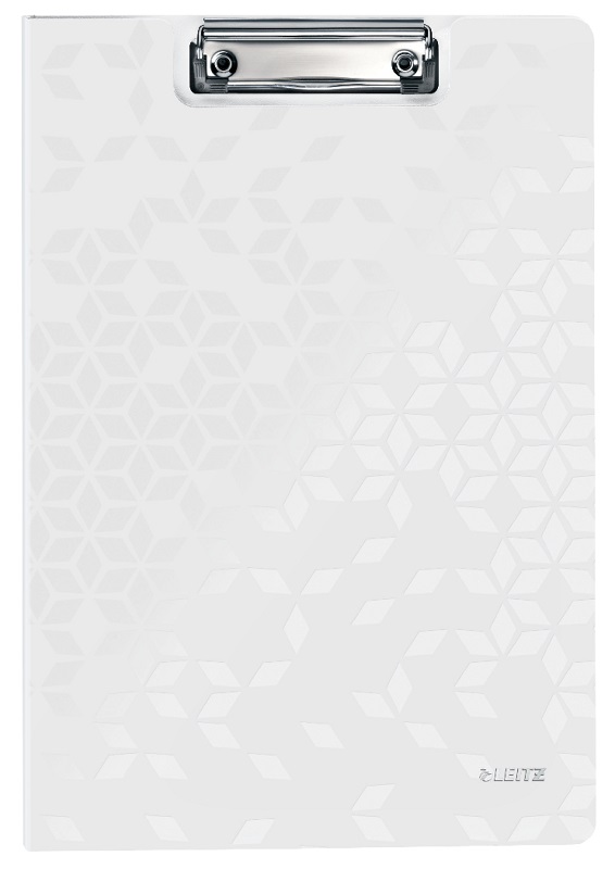 Clipboard LEITZ WOW, dublu, polyfoam, A4, 100 coli, alb