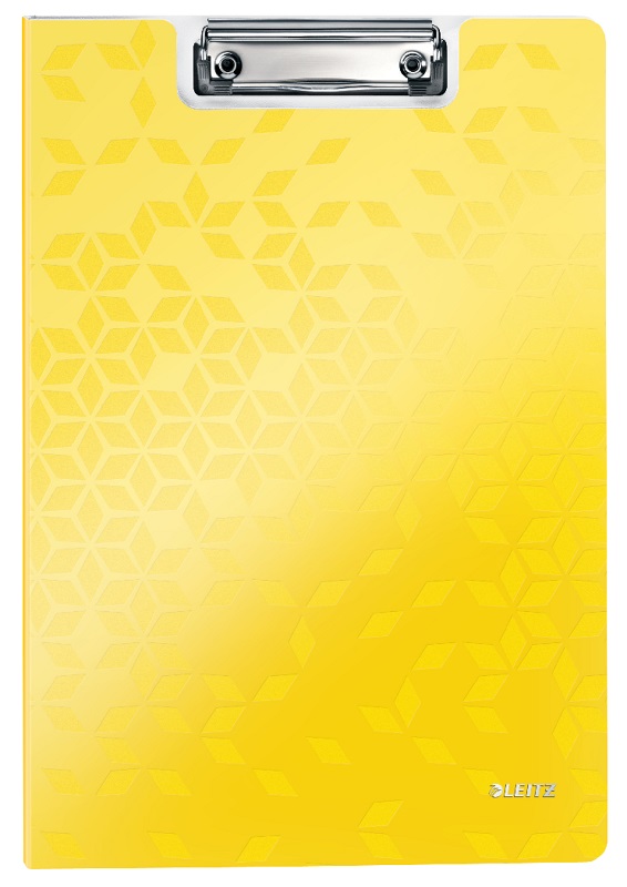 Clipboard LEITZ WOW, dublu, polyfoam, A4, 100 coli, galben