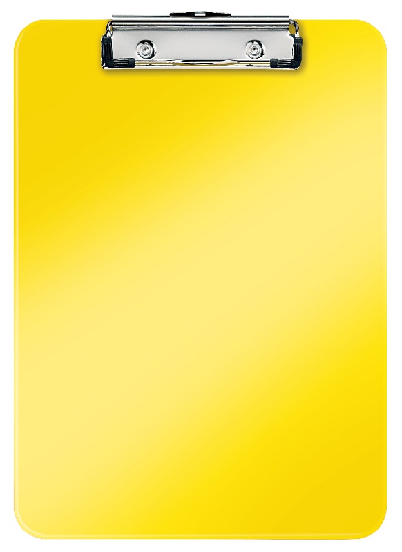 Clipboard LEITZ WOW, simplu, PS, A4, 100 coli, galben