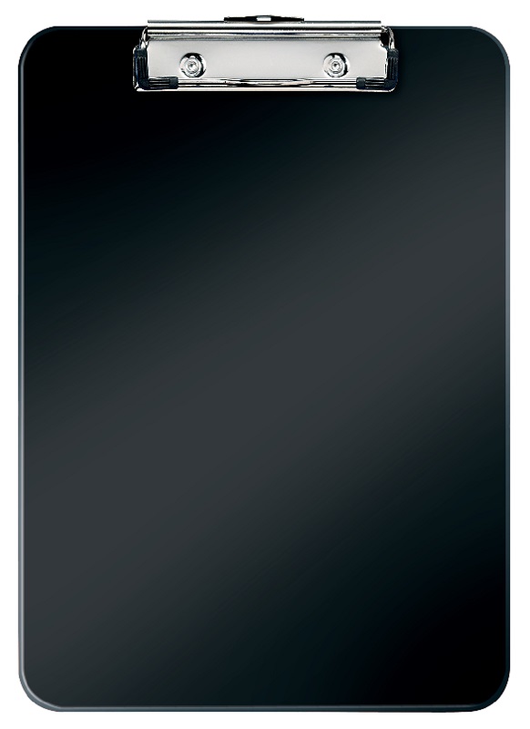 Clipboard LEITZ WOW, simplu, PS, A4, 100 coli, negru
