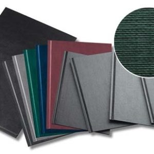 Coperti rigide A4, structura panzata, 20 buc/set, Metal-BIND OPUS Classic - negru
