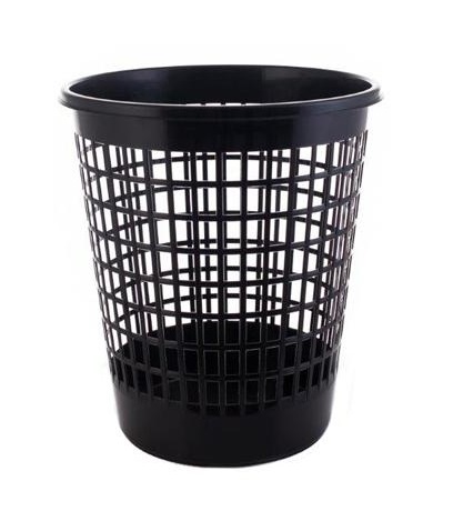 Cos plastic cu perforatii, capacitate 50l, PLAFOR - negru