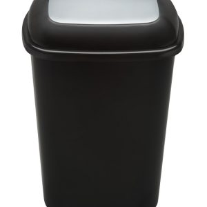 Cos plastic reciclare selectiva, capacitate 28l, PLAFOR Quatro - negru cu capac gri - altele
