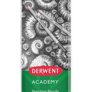 Creioane Grafit 2H-3B DERWENT Academy, blister, 6 buc/set, negru