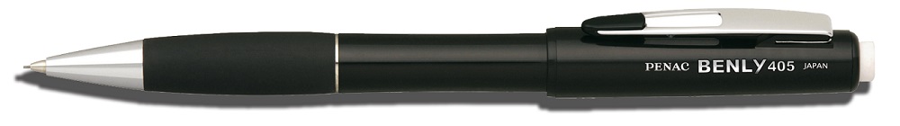 Creion mecanic PENAC Benly 405, 0.5mm, varf si accesorii metalice, radiera retractabila, corp negru