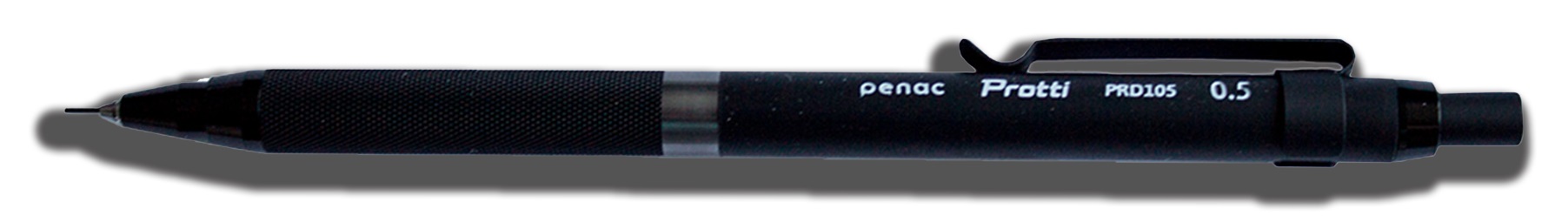 Creion mecanic profesional PENAC Protti PRD-105, 0.5mm, corp metalic, varf retractabil, negru/gri, i
