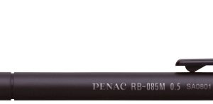 Creion mecanic PENAC RB-085M, rubber grip, 0.5mm, con si varf metalic - corp negru
