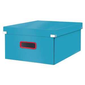 Cutie depozitare LEITZ Cosy Click & Store, carton laminat, pliabila, cu capac si maner, 36x20x48 cm,