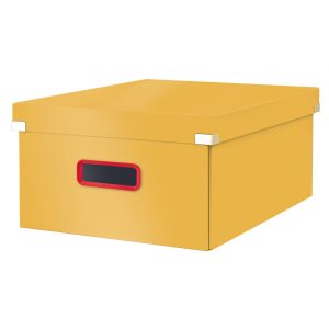 Cutie depozitare LEITZ Cosy Click & Store, carton laminat, pliabila, cu capac si maner, 36x20x48 cm,