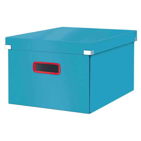 Cutie depozitare LEITZ Cosy Click & Store, carton laminat, pliabila, cu capac si maner, 28x20x37 cm,