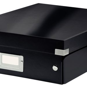 Cutie depozitare LEITZ WOW Click & Store Organizer, carton laminat, medie, negru
