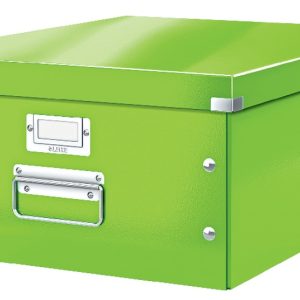 Cutie depozitare LEITZ WOW Click & Store, carton laminat, mare, verde