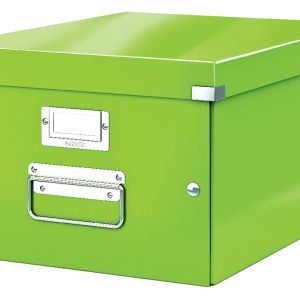 Cutie depozitare LEITZ WOW Click & Store, carton laminat, medie, verde