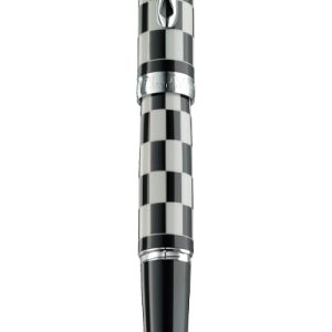 Stilou Diplomat Excellence A plus, cu penita M, din otel inoxidabil - Rome Black White