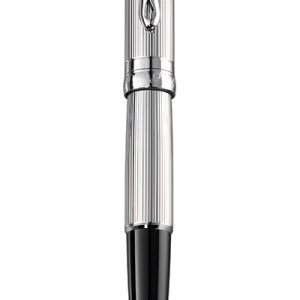 Stilou Diplomat Excellence A2, cu penita M, aurita 14kt. - Guilloche Chrome