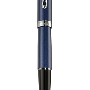 Stilou Diplomat Excellence A2, cu penita M, din otel inoxidabil - Midnight Blue Chrome
