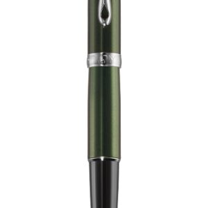 Stilou Diplomat Excellence A2, cu penita M, aurita 14kt. - Evergreen Chrome