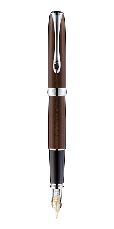 Stilou Diplomat Excellence A2, cu penita M, aurita 14kt. - Marrakesh Chrome