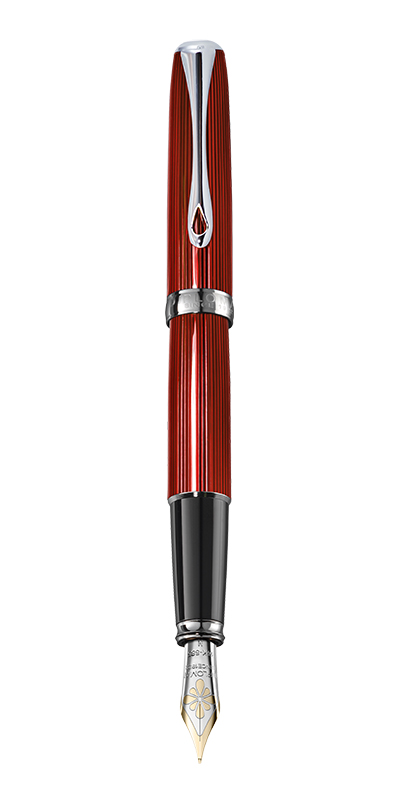 Stilou DIPLOMAT Excellence A2, cu penita M, aurita 14kt. - Sky Line Red