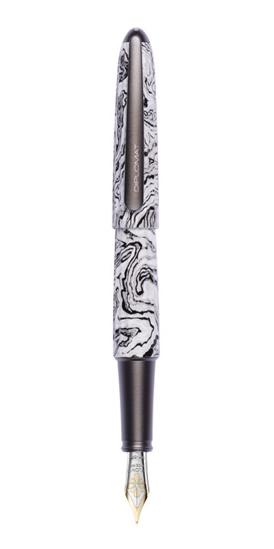 Stilou DIPLOMAT Aero, cu penita M, aurita 14kt. - volute