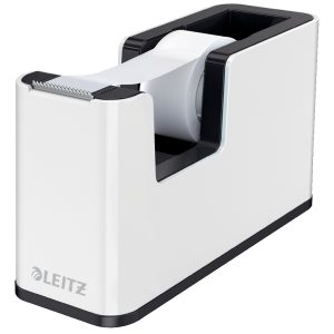 Dispenser banda adeziva LEITZ WOW, PS, banda inclusa, culori duale, alb-negru