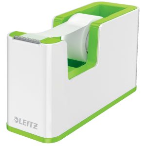 Dispenser banda adeziva LEITZ WOW, PS, banda inclusa, culori duale, alb-verde