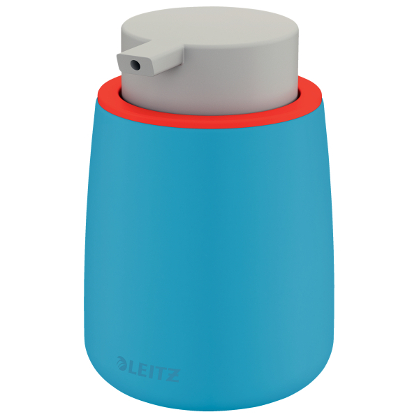 Dispenser pentru lichid LEITZ Cosy, ceramica, cu pompa, 300 ml, albastru celest