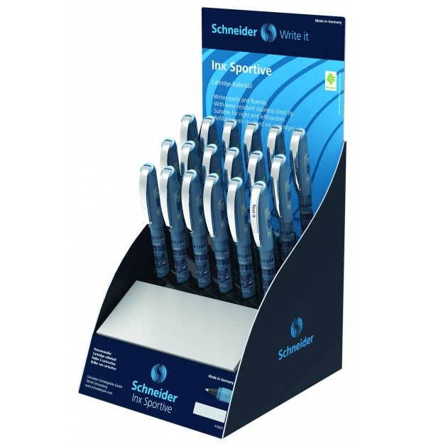 Display SCHNEIDER Inx Sportive, 17 stilouri + tester - design biker