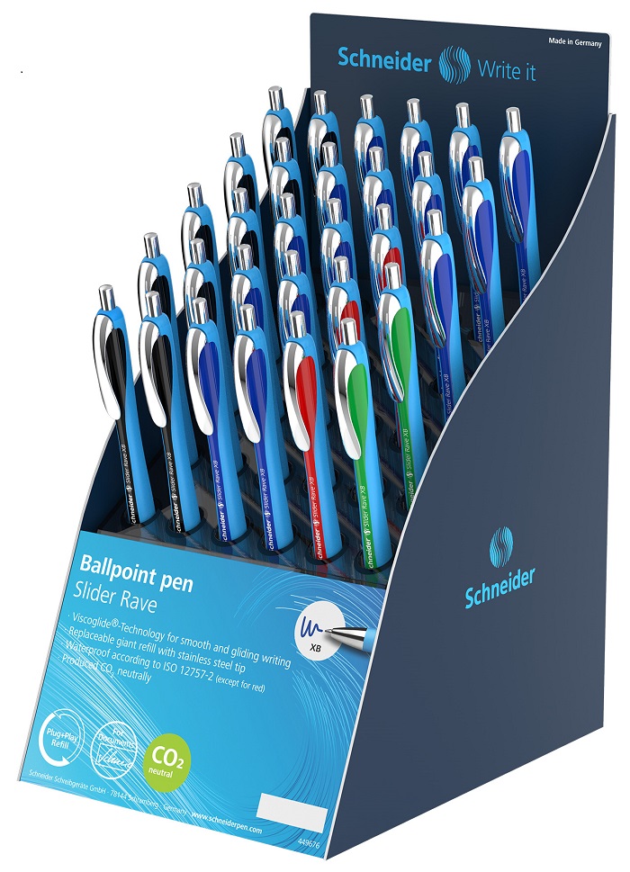 Display SCHNEIDER Slider Rave XB, 30 pixuri - (15x S-132503, 10x S-132501, 3x S-132502, 2x S-132504)