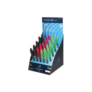 SIS Display SCHNEIDER Zippi, 40 stilouri - (14 x design dragon, 13 x design sweet jungle, 13 x desig