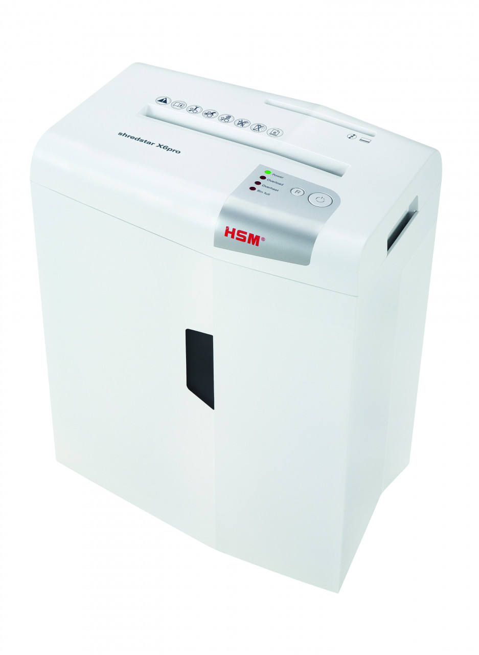 Distrugator documente manual HSM ShredStar X 6 PRO, 6 coli, cross cut (2 x 15mm), securitate 5