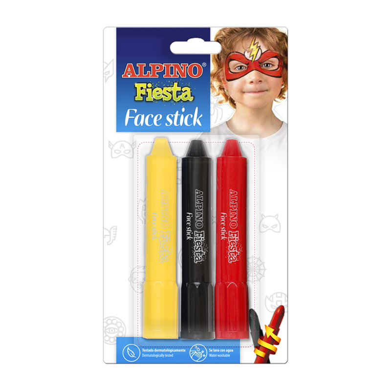 Creioane machiaj, 3 cul/blister, ALPINO Fiesta - Boys