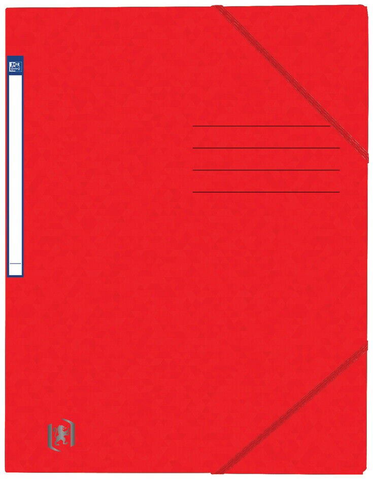 Dosar A4, carton MultiStrat 390g/mp, cu elastic, OXFORD Top File - rosu